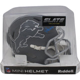 Jameson Williams Autographed Detroit Lions Slate Mini Helmet Beckett 44939