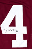 Dante Hall Autographed Maroon College Style Jersey - JSA W *Black