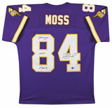 Vikings Randy Moss "Straight Cash Homie" Signed Purple M&N TB Jersey BAS Witness