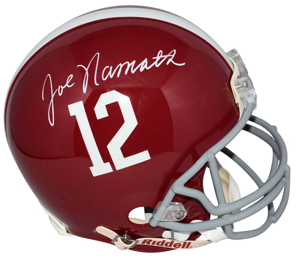 JOE NAMATH SIGNED ALABAMA CRIMSON TIDE AUTHENTIC PROLINE HELMET BECKETT