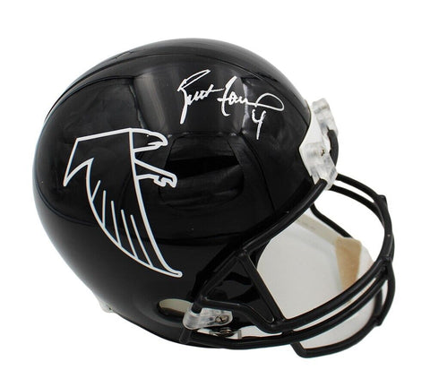 Brett Favre Signed Atlanta Falcons Throwback Full Size Black Helmet