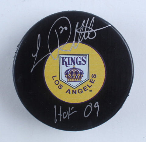 Luc Robitaille Signed Los Angeles Kings Logo Puck Inscribed "HOF 09" (COJO)