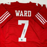 Autographed/Signed Charvarius Ward San Francisco Red Jersey Beckett BAS COA