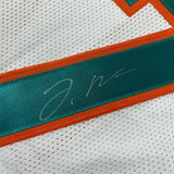 Autographed/Signed Jaylen Waddle Miami White Football Jersey JSA COA