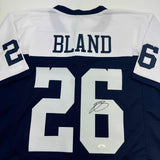 Autographed/Signed Daron Bland Dallas Thanksgiving Football Jersey JSA COA