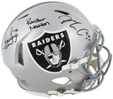 Raiders Howie Long & Maxx Crosby Signed F/S Speed Proline Helmet w/ case BAS Wit