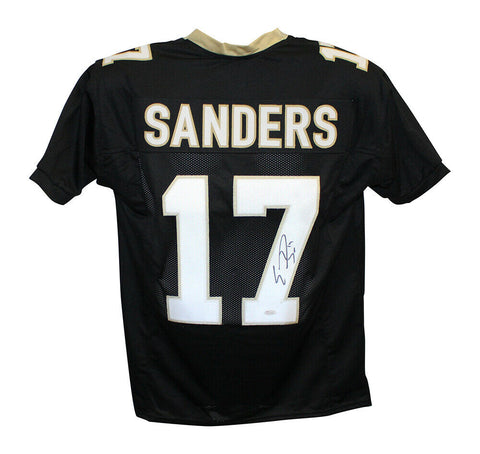 Emmanuel Sanders Autographed/Signed Pro Style Black XL Jersey JSA 31855