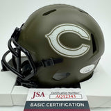 Autographed/Signed Devin Hester Chicago Bears Salute Service Mini Helmet JSA COA