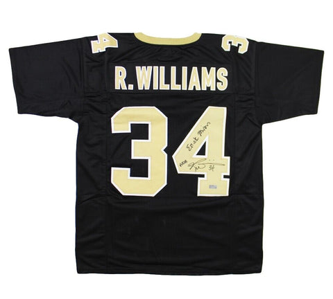 Ricky Williams Signed New Orleans Custom Black Jersey With Insc