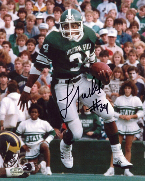 LORENZO WHITE AUTOGRAPHED SIGNED MICHIGAN STATE SPARTANS 8x10 PHOTO COA