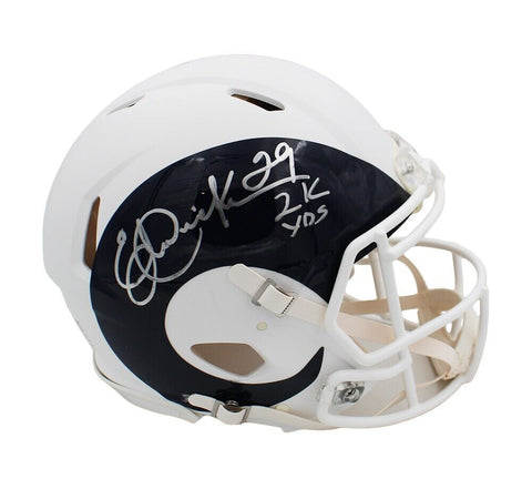 Eric Dickerson Signed Los Angeles Rams Speed Authentic AMP Helmet - "2K Yds"