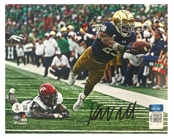 Kyren Williams Autographed Notre Dame 'Diving TD' 8 x 10" Photograph Beckett