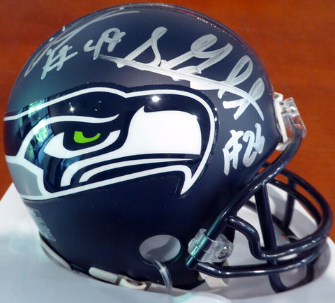 SHAQUEM & SHAQUILL GRIFFIN AUTOGRAPHED SEAHAWKS MINI HELMET MCS HOLO 134373