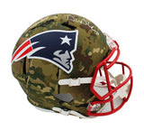 Drew Bledsoe Signed New England Patriots Speed Full Size Camo NFL Helmet