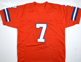 John Elway Autographed Orange Pro Style Jersey - JSA W *Black