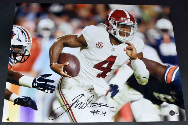 JALEN MILROE SIGNED ALABAMA CRIMSON TIDE VS AUBURN TIGERS 16X20 PHOTO BECKETT