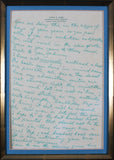 Tigers Ty Cobb Authentic Signed & Framed 3 Page 1960 Letter JSA #YY73275