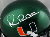 Michael Irvin Signed Miami Hurricanes Green Schutt Mini Helmet-JSA W Auth *White