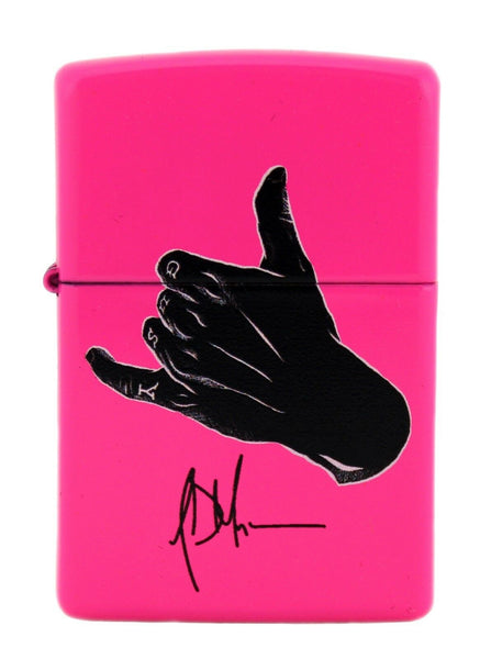 Jeffrey Dean Morgan Exclusive Zippo Lighter Neon Pink with Black Logo