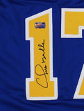 Chris Mullin Signed Golden State Custom Throwback Blue Jersey