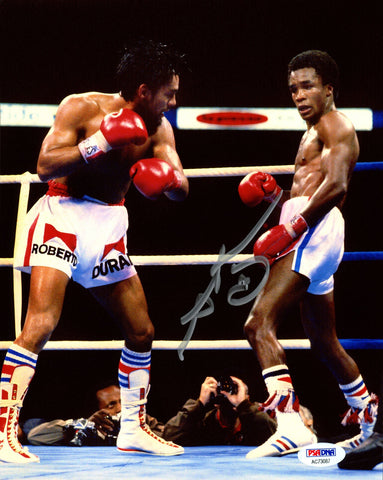 SUGAR RAY LEONARD AUTOGRAPHED SIGNED 8X10 PHOTO VS. ROBERTO DURAN PSA/DNA 177808