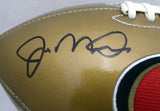 JOE MONTANA AUTOGRAPHED SAN FRANCISCO 49ERS GOLD LOGO FOOTBALL BECKETT 182279