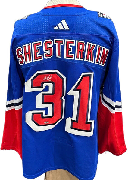 Igor Shesterkin Signed 1996 Retro Adidas Authentic Rangers Jersey Auto Fanatics