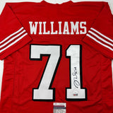 Autographed/Signed Trent Williams San Francisco Alternate Red Jersey JSA COA