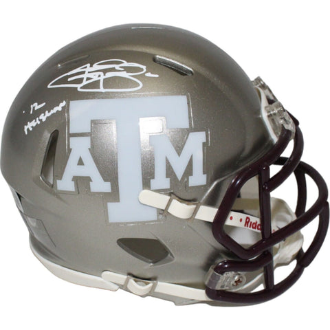 Johnny Manziel Autographed Texas A&M Aggies Flash Mini Heisman BAS 46470