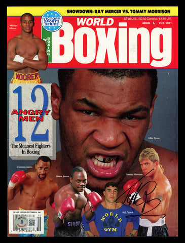 Jeff Fenech Autographed Signed World Boxing Magazine Beckett BAS QR #BK08774