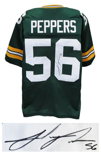 Julius Peppers PACKERS Signed Green Custom Football Jersey - SCHWARTZ COA