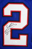 LeSean McCoy Autographed Blue Pro Style Jersey- JSA Witnessed Authenticated *2