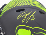 Tyler Lockett Autographed Twice Seahawks Eclipse Full Size Helmet (Smudge) 82185