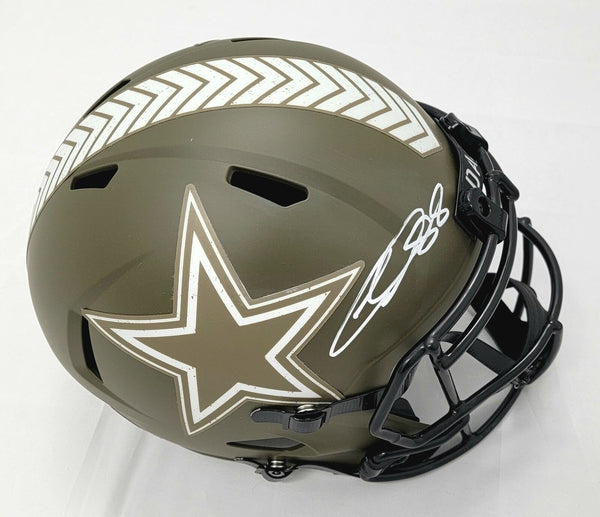 CeeDee Lamb Signed Dallas Cowboys Salute To Service Replica Helmet Fanatics