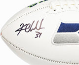 KAM CHANCELLOR AUTOGRAPHED SEATTLE SEAHAWKS WHITE LOGO FOOTBALL MCS HOLO 220819