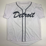 Autographed/Signed CECIL FIELDER Detroit White Baseball Jersey JSA COA Auto