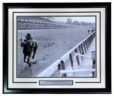 Ron Turcotte Signed Framed 16x20 Secretariat Belmont Stakes Photo JSA