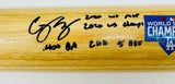 COREY SEAGER Autographed WS Statistic 2020 World Series Bat FANATICS LE 1/6