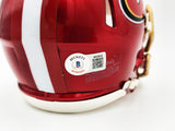 FRANK GORE AUTOGRAPHED 49ERS FLASH RED SPEED MINI HELMET BECKETT WITNESS 231917