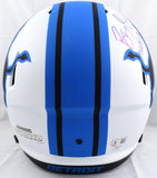 Barry Sanders Signed Detroit Lions Lunar F/S Speed Helmet w/HOF- Beckett W Holo