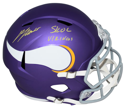 DALLAS TURNER AUTOGRAPHED MINNESOTA VIKINGS FULL SIZE SPEED HELMET BECKETT