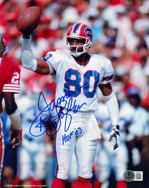 James Lofton Autographed Buffalo Bills 8x10 Photo HOF Beckett 45691