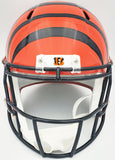 JA'MARR CHASE AUTOGRAPHED BENGALS ORANGE FULL SIZE HELMET BECKETT WITNESS 228826