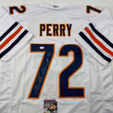 Autographed/Signed William Perry The Refrigerator Chicago White Jersey JSA COA