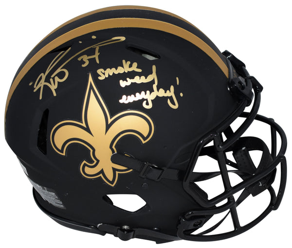 RICKY WILLIAMS SIGNED NEW ORLEANS SAINTS ECLIPSE AUTHENTIC HELMET W/ SMOKE WEED