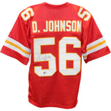 Derrick Johnson Autographed/Signed Pro Style Red Jersey BAS 45438