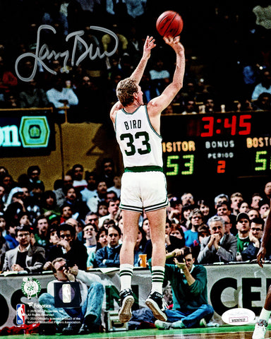 LARRY BIRD AUTOGRAPHED SIGNED 8X10 PHOTO BOSTON CELTICS JSA STOCK #230033