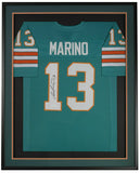 Dan Marino Signed Framed Custom Teal Pro Style Football Jersey JSA ITP