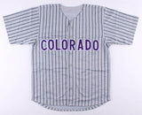 Ubaldo Jimenez Colorarado Rockies Signed Jersey with 2 Inscriptions (MLB Holo)