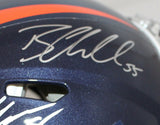 Von Miller & Bradley Chubb Signed Denver Broncos Speed Proline Helmet BAS 24816